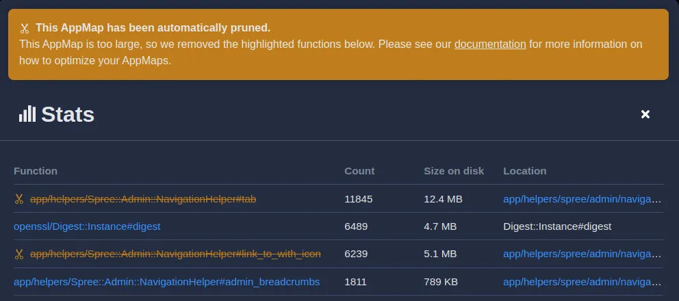 Pruned Stats Panel