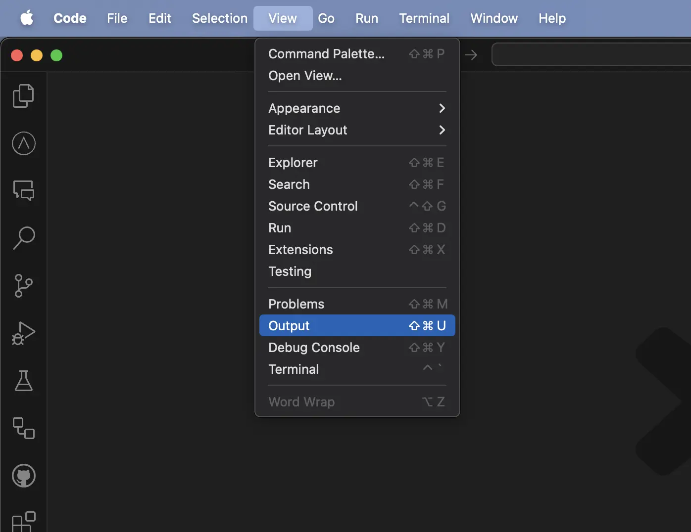 Open View in VS Code