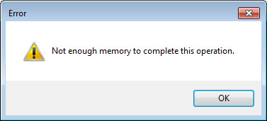 memory error
