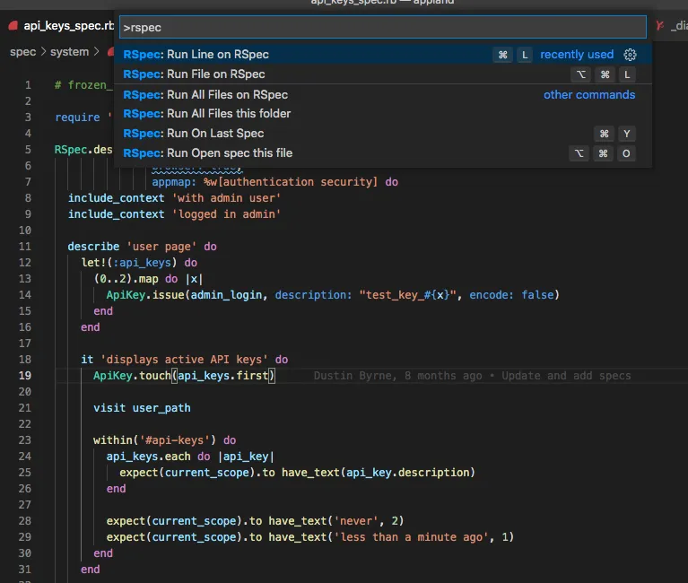 failing test case